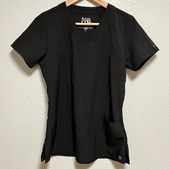 Barco Uniform Scrub Top‎ Black Size S - Picture 1 of 9